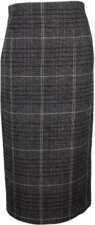 Dior Vintage Pre-owned Wool bottoms Grijs Dames