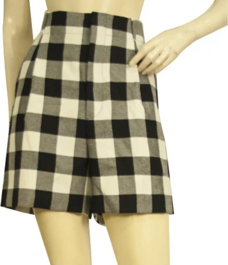 Dior Vintage Pre-owned Wool bottoms Zwart Dames