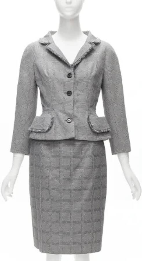 Dior Vintage Pre-owned Wool outerwear Gray Dames