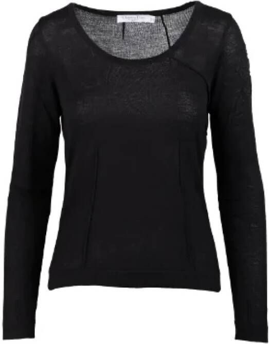 Dior Vintage Pre-owned Wool tops Zwart Dames