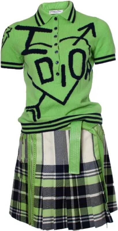 Dior Vintage Tweedehands Dres Groen Dames