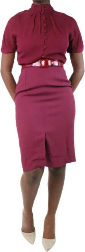 Dior Vintage Tweedehands Dres Rood Dames