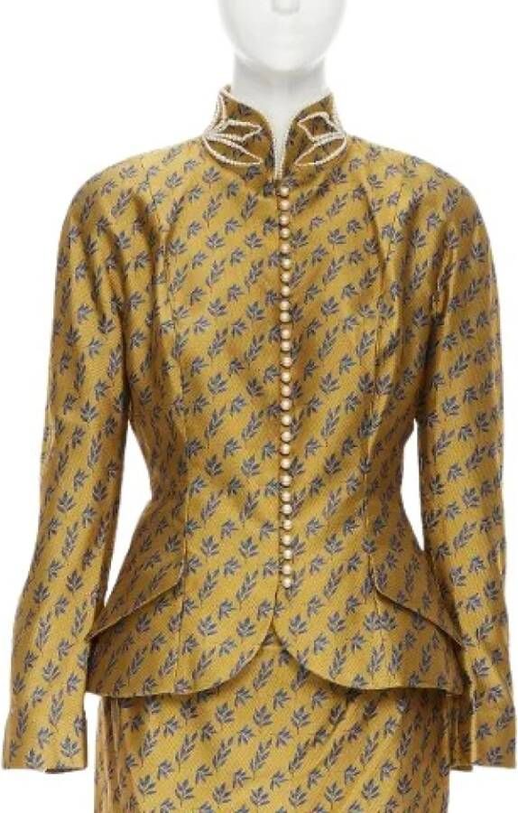 Dior Vintage Tweedehands overhemd en blouse Yellow Dames