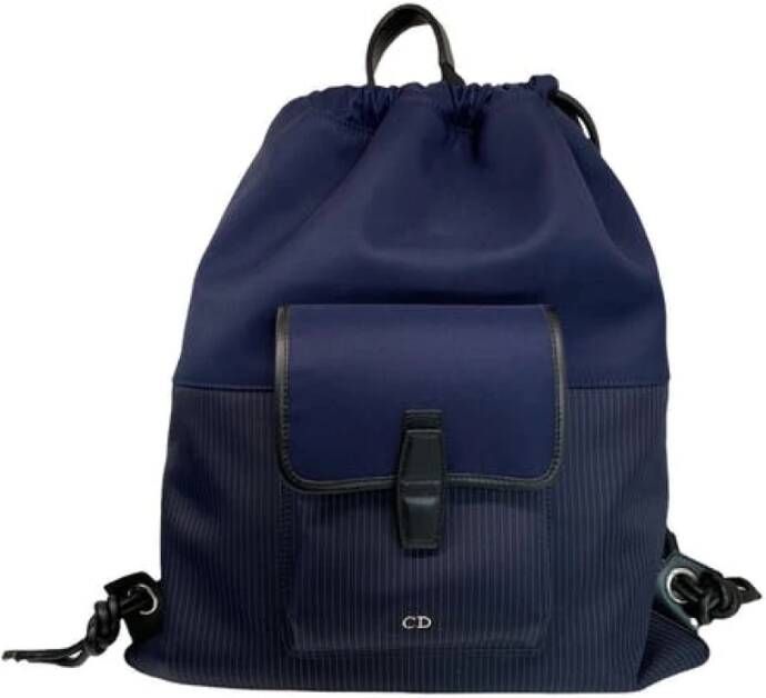 Dior Vintage Tweedehands rugzak Blauw Dames