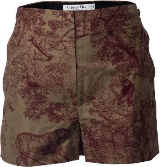 Dior Vintage Tweedehands shorts Bruin Dames