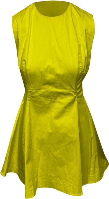 Dior Vintage Voldoende doos geplooide mini-jurk Groen Dames