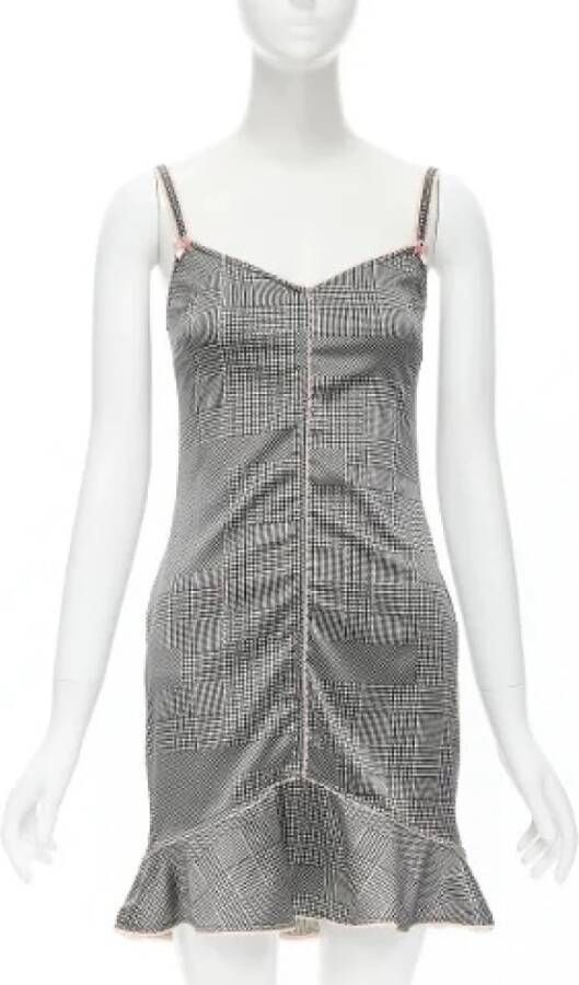 Dior Vintage Voldoende polyester jurken Grijs Dames