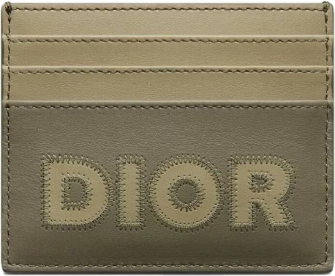 Dior Portemonnees Kaarthouders Green Heren