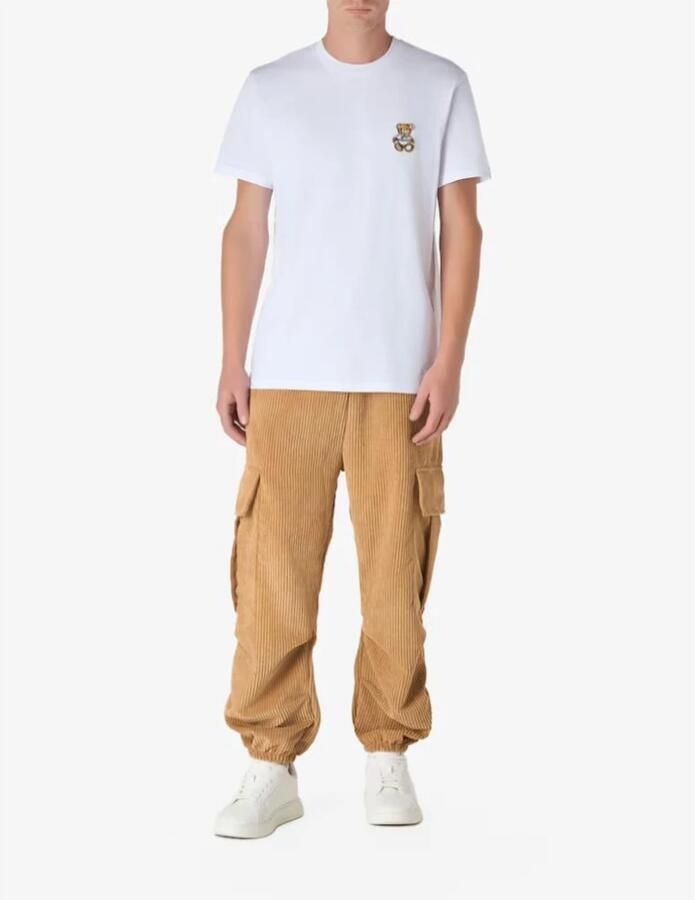 Disclaimer Zachte Ribfluwelen Cargo Broek Beige Heren