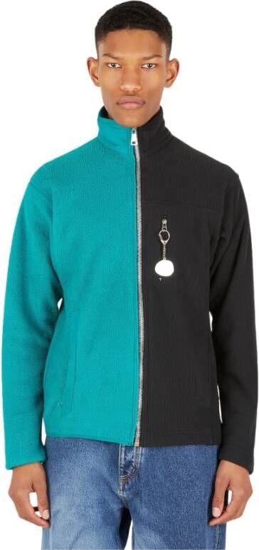 (Di)vision (Di) Construeer fleece split sweatshirt Blauw Heren