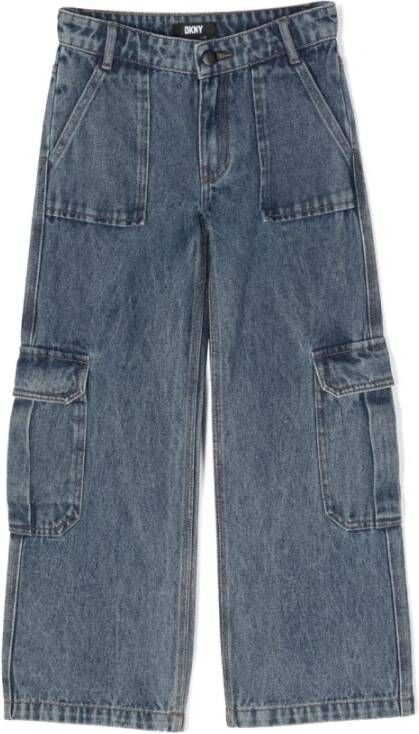 DKNY Blauwe Katoenen Denim Cargo Jeans voor Blauw Unisex