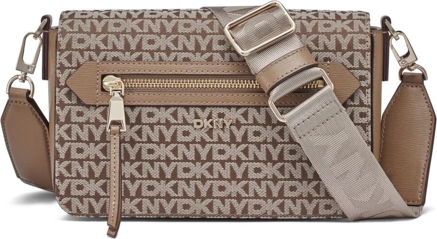 DKNY Iconische Crossbody Tas met Verstelbare Band Brown Dames