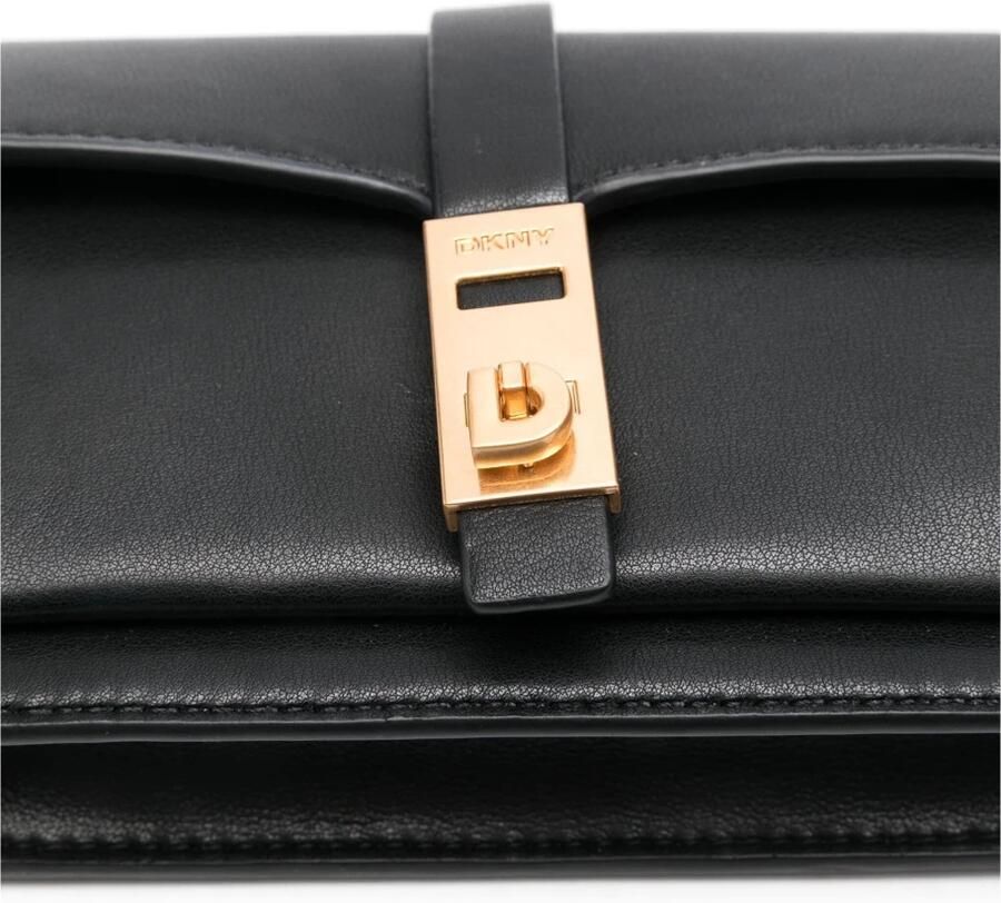 DKNY Zwarte Leren Casual Clutch Tas Black Dames - Foto 3