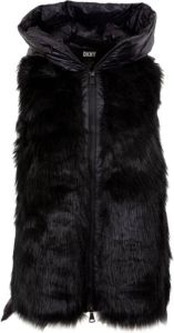 DKNY Vest Eco Fur Zwart Dames