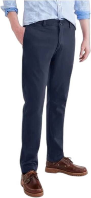 Dockers Navy Slim Fit Khaki Broek Blauw Heren