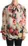 Dolce & Gabbana Pre-owned Multicolor Floral Print Ascot Collar Top Blouse Beige Dames - Thumbnail 1