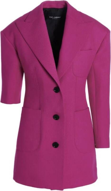 Dolce & Gabbana Asymmetric sleeve blazer Roze Dames