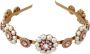 Dolce & Gabbana Kristallen Bloe Parel Haarband Tiara Multicolor - Thumbnail 1