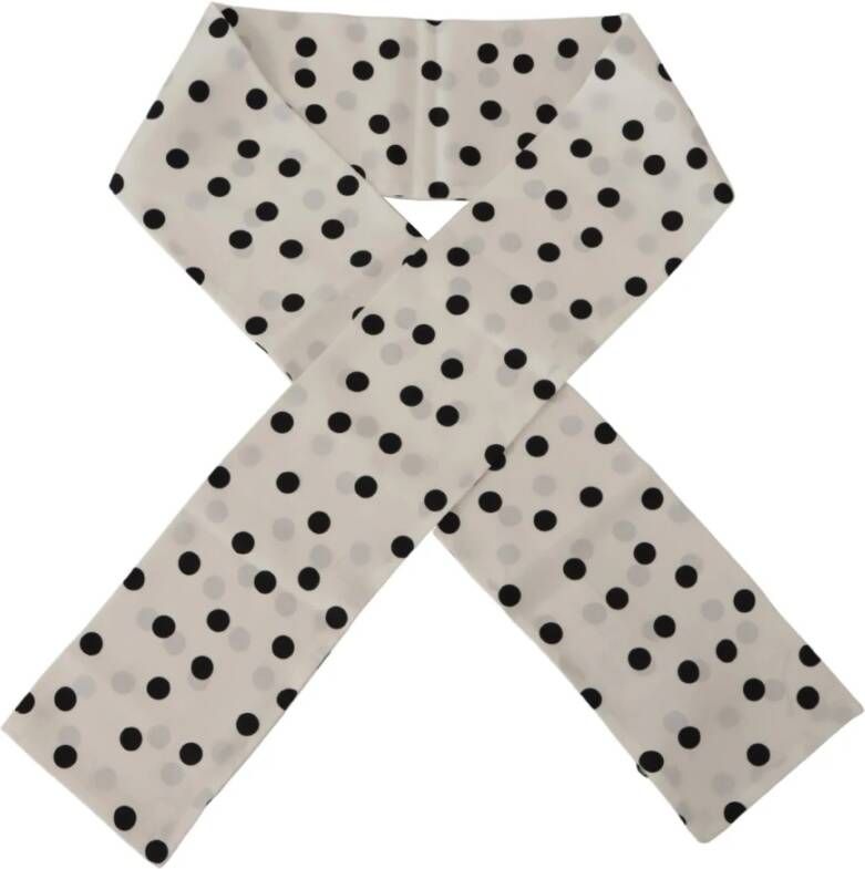 Dolce & Gabbana Luxe Polka Dot Zijden Sjaal Multicolor