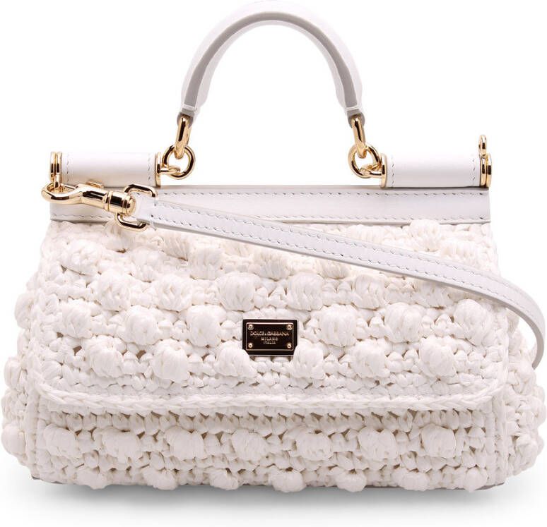Dolce & Gabbana Sicily Kleine schoudertas White Dames
