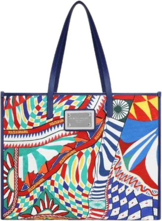 Dolce & Gabbana Grote Shopper gemaakt van bedrukt canvas Multicolor Dames