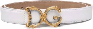 Dolce & Gabbana Baroque logo belt Wit Dames
