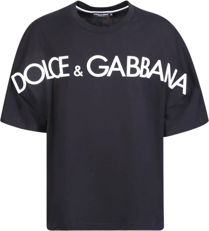 Dolce & Gabbana Basic Fit T-shirt met Dolce Gabbana-logo Zwart Heren