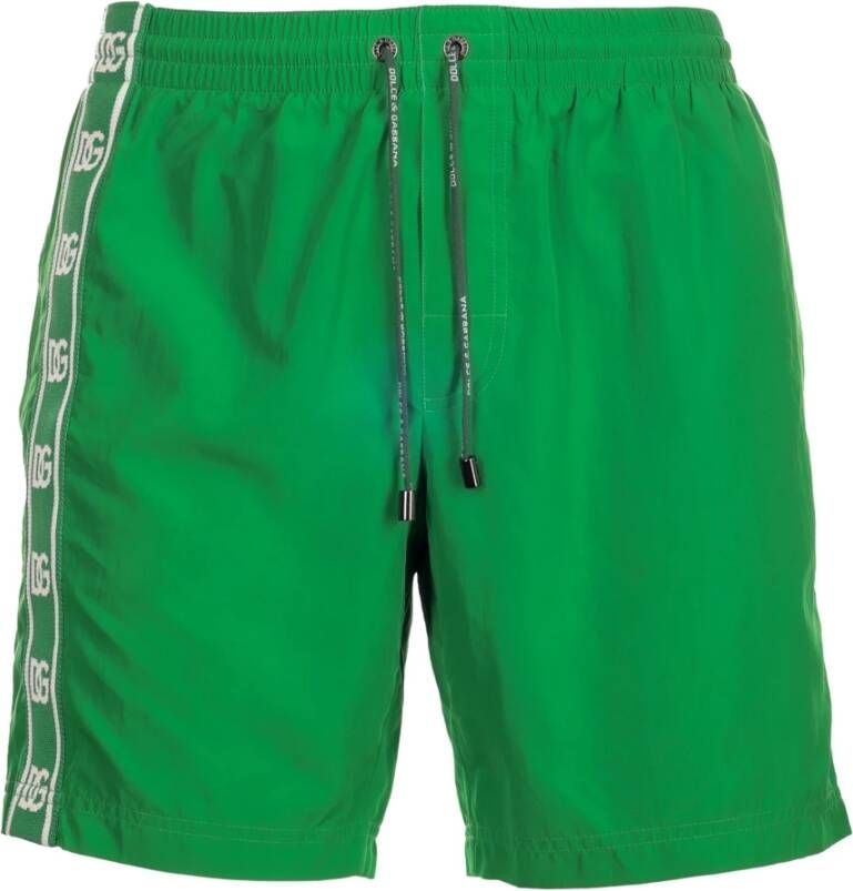 Dolce & Gabbana Strandbroek Regular Fit Geschikt voor warm klimaat 100% polyester Green Heren