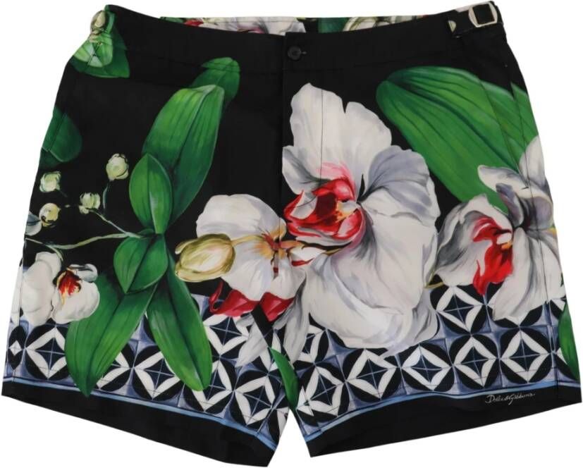 Dolce & Gabbana Maroon DG Logo Heren Beachwear Shorts Zwemkleding Brown Heren