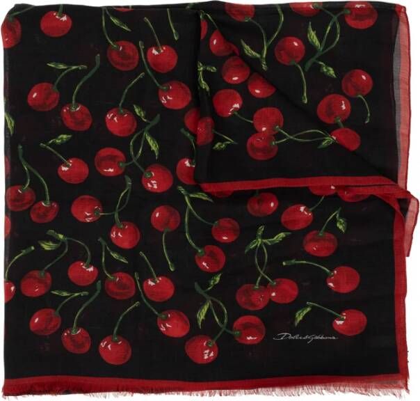 Dolce & Gabbana Bedrukte sjaal Zwart Dames