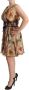 Dolce & Gabbana Beige Floral Sleeveless Round Neck Mini Dress Meerkleurig Dames - Thumbnail 1