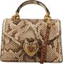Dolce & Gabbana Beige Exotic Leather Small Devotion Shoulder Bag Beige Dames - Thumbnail 1