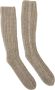 Dolce & Gabbana Luxe Beige Wol Gebreide Kalf Lange Dames Sokken Beige Dames - Thumbnail 1