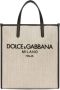 Dolce & Gabbana Beige Canvas Tote Tas met Logo Print Beige Heren - Thumbnail 5