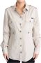 Dolce & Gabbana Beige Poplin Safari Fitted Pocket Shirt Top Beige Dames - Thumbnail 1
