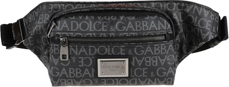Dolce & Gabbana Zwarte Borsa Marsupio Jcq.logo Spalma Heuptas Black Heren