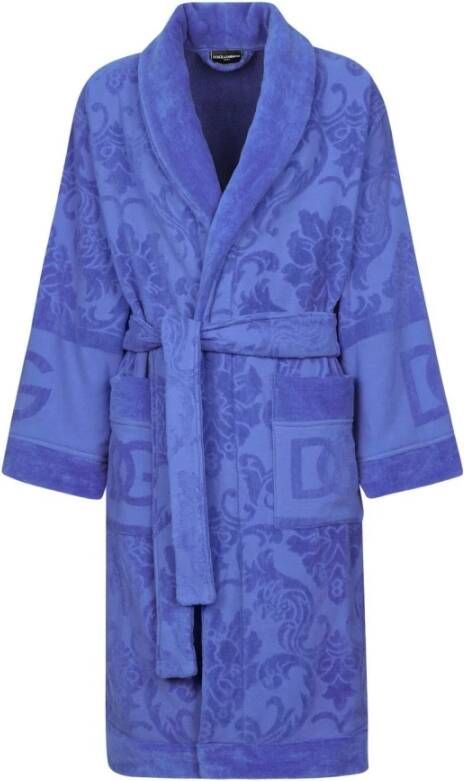 Dolce & Gabbana Belted Coats Blauw Dames