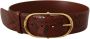Dolce & Gabbana Phyton Slangenhuid Riem met Gouden Ovaal Gesp Brown Dames - Thumbnail 1