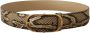 Dolce & Gabbana Brown Exotic Leather Gold Oval Buckle Belt Bruin Dames - Thumbnail 1