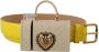 Dolce & Gabbana Gele Leren Devotion Heart Micro Tas Hoofdtelefoon Riem Yellow Dames - Thumbnail 1
