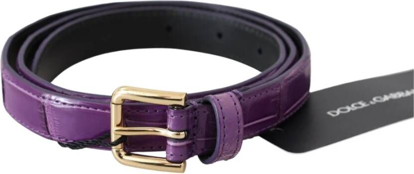 Dolce & Gabbana Paarse Leren Riem Bespaar 1839 kr. Purple Dames