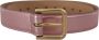 Dolce & Gabbana Metallic Roze Gepolijst Leren Logo Metalen Gesp Riem Pink Dames - Thumbnail 1