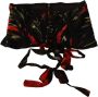 Dolce & Gabbana Black Corset Belt Stretch Waist Strap Silk Top Zwart Dames - Thumbnail 3