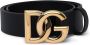Dolce & Gabbana Bruin Leren Riem met DG Logo Gesp Brown Heren - Thumbnail 3
