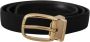 Dolce & Gabbana Elegante zwart canvas en leren riem Black Heren - Thumbnail 1