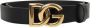 Dolce & Gabbana Luxe Zwart Goud Leren Riem met DG Logo Black Heren - Thumbnail 7