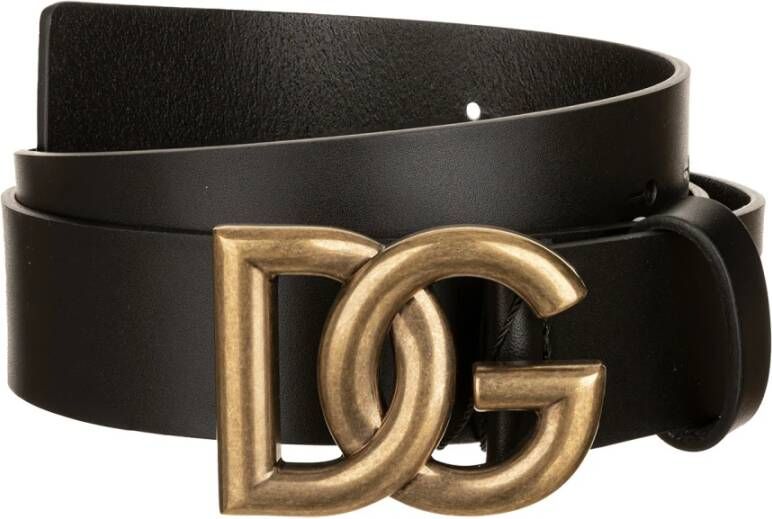 Dolce & Gabbana Verstelbare Logo Riem Zwart Black Heren