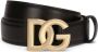 Dolce & Gabbana Stijlvolle Leren Logo-Gesp Riem Black Unisex - Thumbnail 1