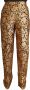 Dolce & Gabbana Luxe Bloemen Jacquard Hoge Taille Broek Multicolor Dames - Thumbnail 3