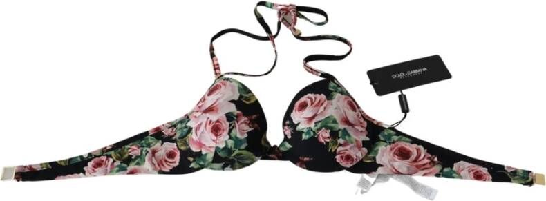 Dolce & Gabbana Bikini Top met Bloemenmotief Zwart Dames